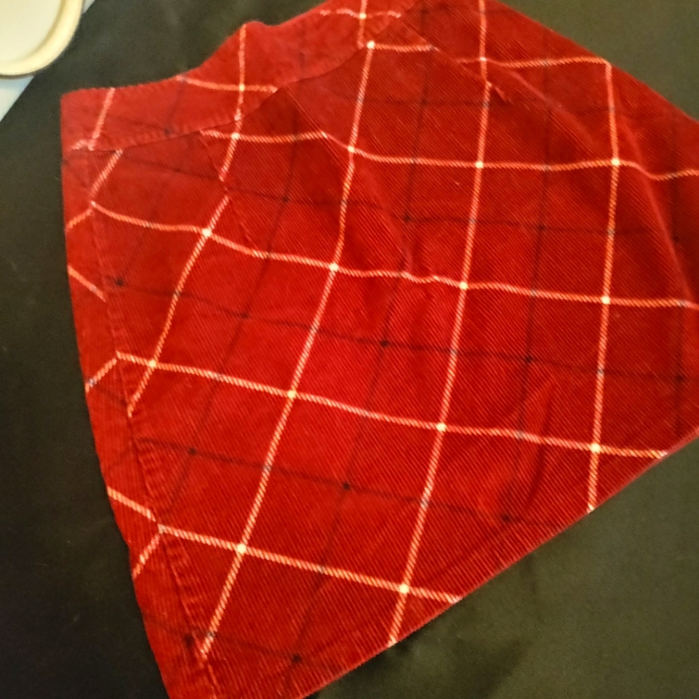 Vintage Plaid Corduroy Fargo Skirt